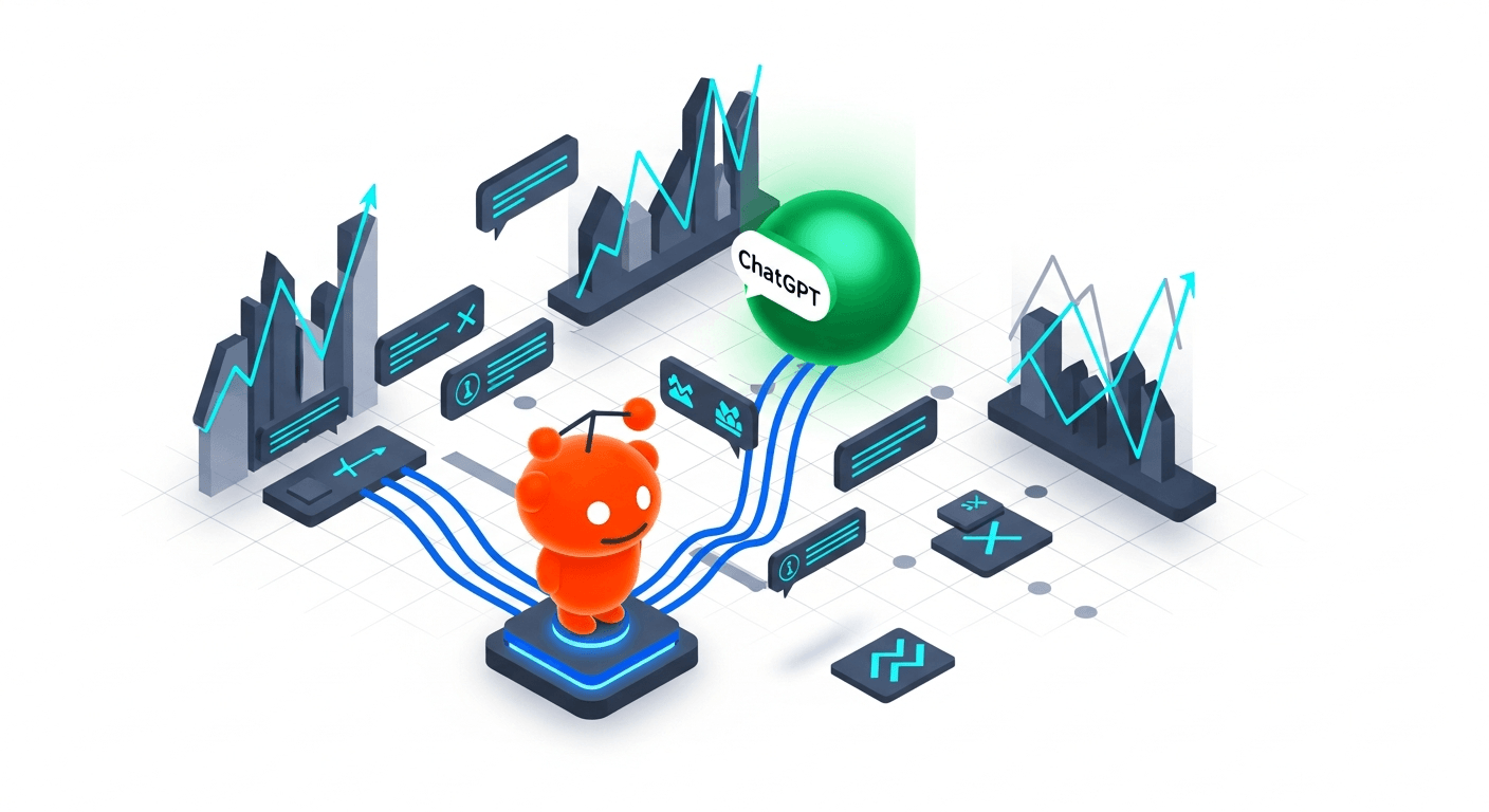 ChatGPT récupère Reddit mais ne cite jamais les sources : stratégie pour les entreprises B2B